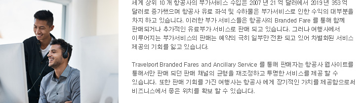 Travelport Branded Fares and Ancillary 의 기회